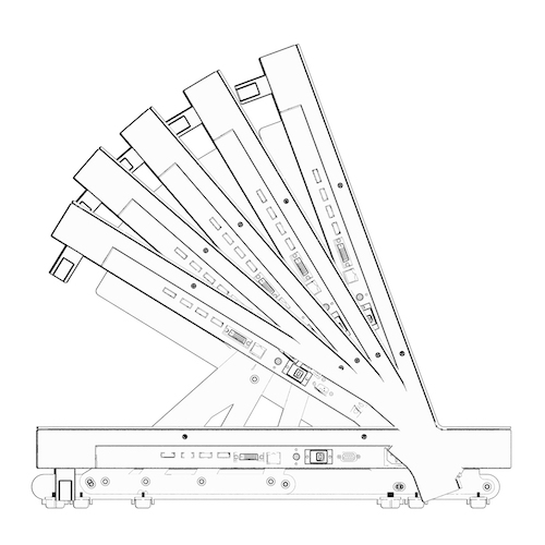 image showing all the tilt angles of the monitor